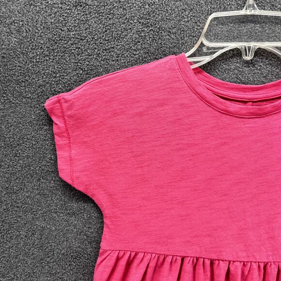 Old Navy Dress Girls Small 6 7 Pink short sleeves beach summer crew neck - Picture 5 of 16